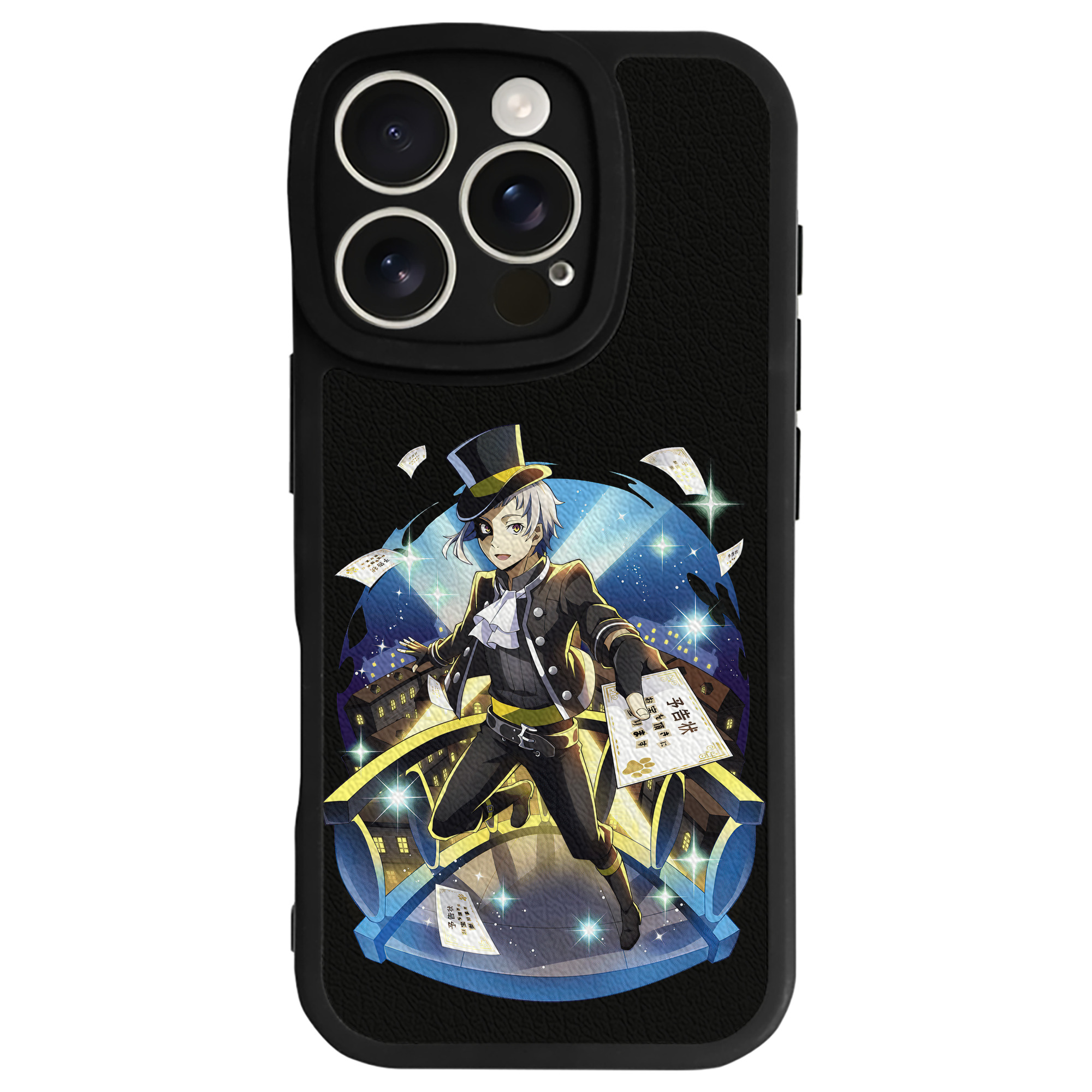 （画像用） 文豪ストレイドッグス Bungo Stray Dogs 【iPhone 16シリーズ対応】シリコンスマホケース（レザー調） 材質：シリコン